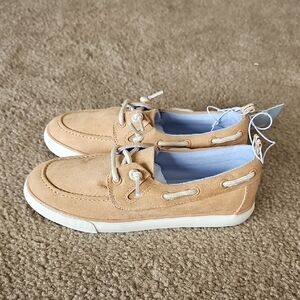 Cat & Jack Tan Reece Boat Shoes Size 2